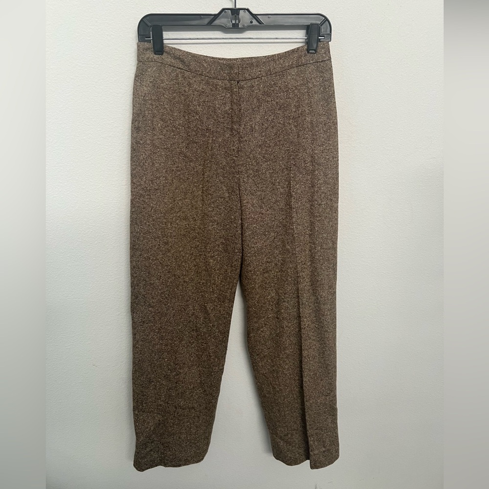 Josephine Chaus Petite Brown Silk Wool Dress Pants Size 8P